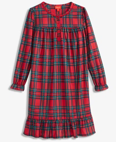 Holiday Lane Girls 2t-16 Brinkley Plaid Nightgown With Doll Dress, Macy's Exclusive In Red