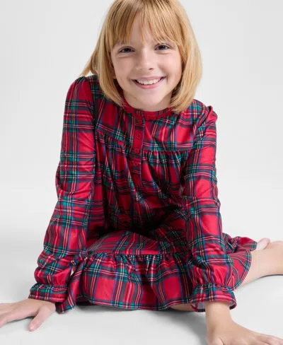 Holiday Lane Girls 2t-16 Brinkley Plaid Nightgown With Doll Dress, Macy's Exclusive In Red