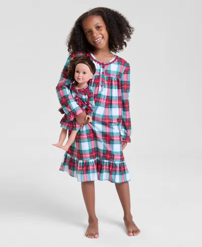 Holiday Lane Girls 2t-16 Merry Plaid Nightgown, Macy's Exclusive In Blue