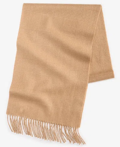 Club Room Men's Glen Plaid Cashmere Scarf, Macy's Exclusive In Brown