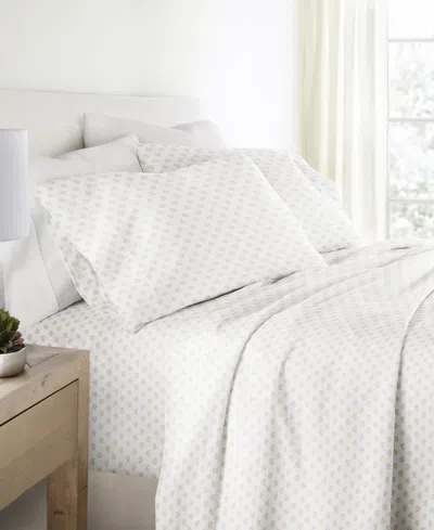 Ienjoy Home Long Staple 300-thread Count Cotton Pattern 4-pc. Sheet Set, California King In White