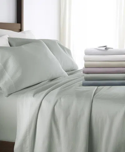 Ienjoy Home Long Staple 300-thread Count Cotton Solid 3-pc. Sheet Set, Twin In Green