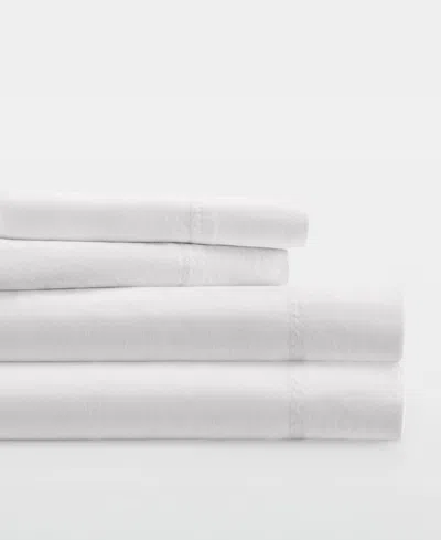 Ienjoy Home Long Staple 300-thread Count Cotton Solid 4-pc. Sheet Set, Full In White
