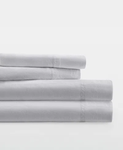 Ienjoy Home Long Staple 300-thread Count Cotton Solid 4-pc. Sheet Set, Split King In Gray