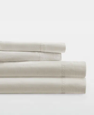 Ienjoy Home Long Staple 300-thread Count Cotton Solid 3-pc. Sheet Set, Twin In White