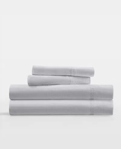 Ienjoy Home Long Staple 300-thread Count Cotton Solid 4-pc. Sheet Set, Split King In Gray