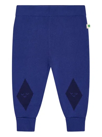The Bonnie Mob Fern Knitted Trousers In Blue