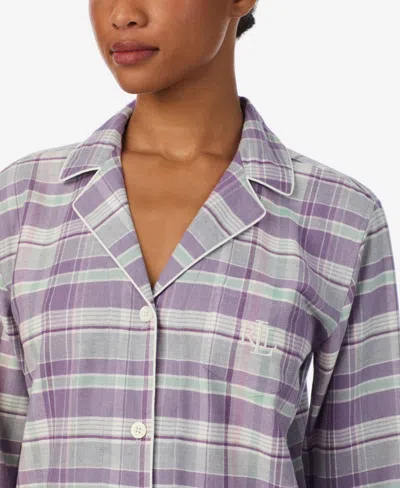 Ralph Lauren Women's 2-piece Striped Pajama Top And Pant Set In Blue