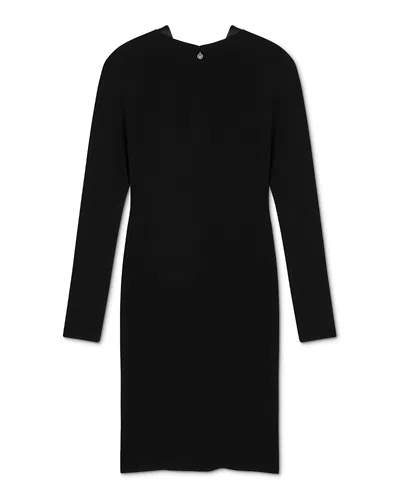 Versace Stretch Crepe Midi Dress In Black