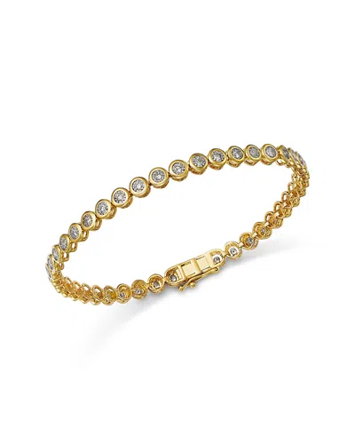 Bloomingdale's Fine Collection Diamond Bezel Tennis Bracelet In 14k Yellow Gold, 1.05 Tcw In Gold