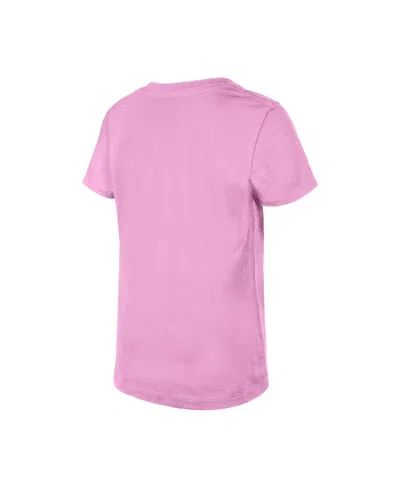 New Era Big Girls Pink Cincinnati Bengals Flip Sequins V-neck T-shirt In Pink