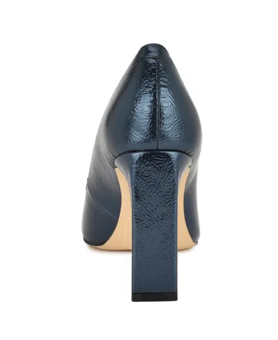 Nine West Women's Tamant Tapered Block Heel Pumps In Blue