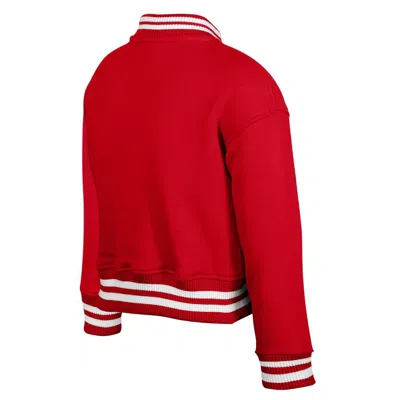 New Era Big Boys And Girls Red Kansas City Chiefs Chenille Applique Fleece Full-snap Jacket In Red
