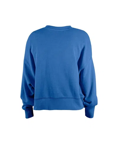 New Era Girl's Blue Detroit Lions Flip Sequin Sweatshirt In Blue