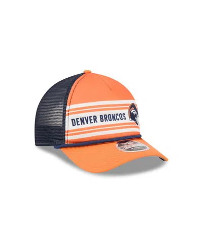 New Era Men's Orange Denver Broncos Linear A-frame 9forty Adjustable Hat In Orange