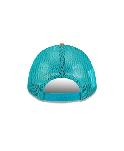 New Era Men's Orange Miami Dolphins Linear A-frame 9forty Adjustable Hat In Orange