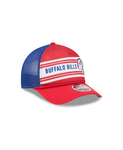 New Era Men's Red Buffalo Bills Linear A-frame 9forty Adjustable Hat In Red