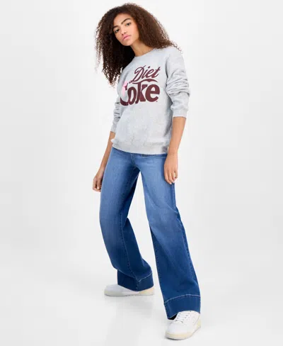Grayson Threads, The Label Juniors' Diet Coke Graphic Sweatshirt In Gray