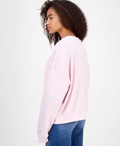 Grayson Threads, The Label Juniors' Hello Kitty Crewneck Sweatshirt In Pink
