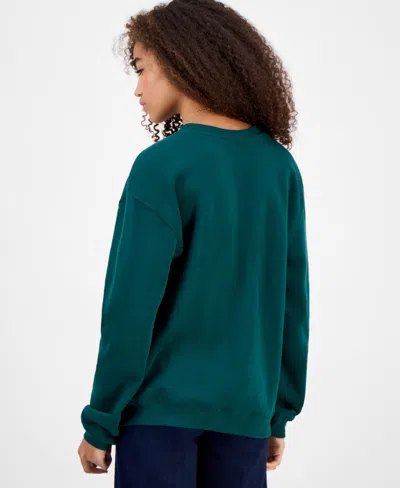 Grayson Threads, The Label Juniors' Hello Kitty Cherry Graphic Sweatshirt In Green