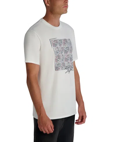 Karl Lagerfeld Men's Kl Squared Print T-shirt In White
