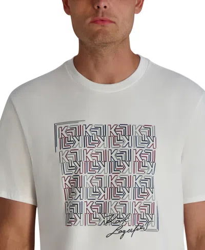 Karl Lagerfeld Men's Kl Squared Print T-shirt In White