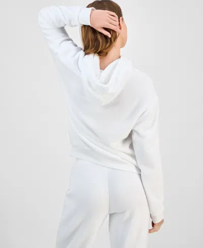 Disney Juniors' Minnie Mouse Plush Fleece Graphic Hoodie In White