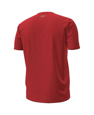 Under Armour Men's Red Wisconsin Badgers Throwback Performance T-shirt In Red