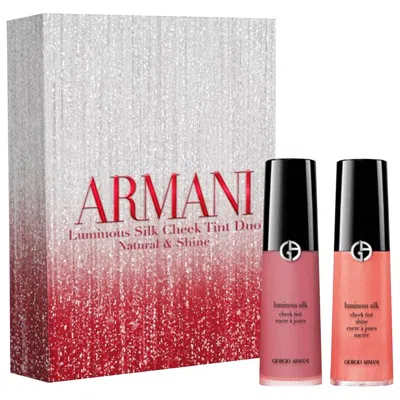 Armani Collezioni Luminous Silk Cheek Tint Liquid Blush Makeup Gift Set In Multi