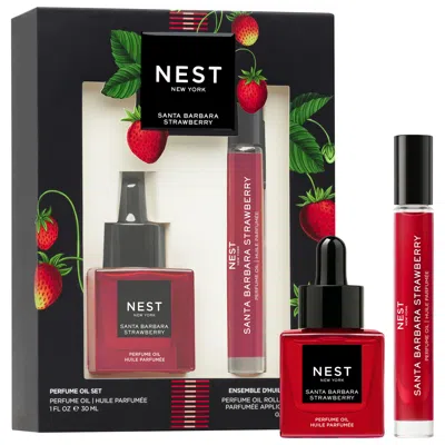 Nest New York Santa Barbara Strawberry Perfume Oil Duo Set In Red