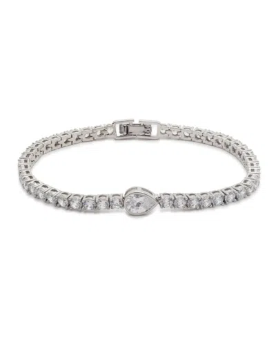 Givenchy Foldover Crystal Cubic Zirconia Flex Bracelet In Metallic