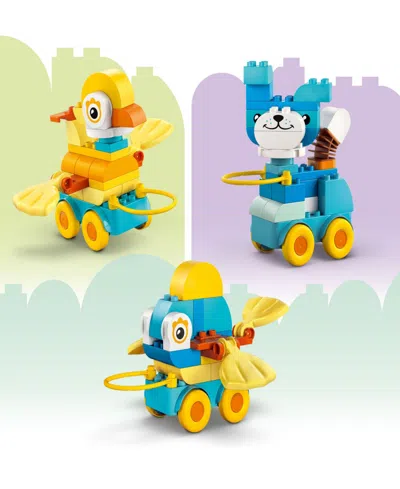 Lego Duplo Town 3 In1 Animals On Wheels 10448 Toy Building Set, 58 Pieces In Multi