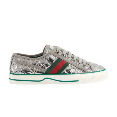 Pre-owned Gucci Wmns Tennis 1977 'sequin - Silver' | Women's Size 34.5