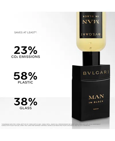 Bvlgari Man In Black Parfum 200ml Refill In Transparent