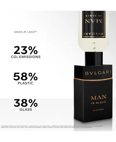 Bvlgari Man In Black Eau De Parfum 200ml Refill In Transparent