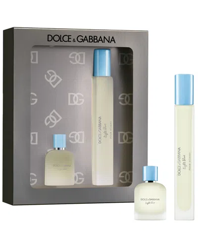 Dolce & Gabbana 2-pc. Light Blue Pour Homme Mini Gift Set In Transparent