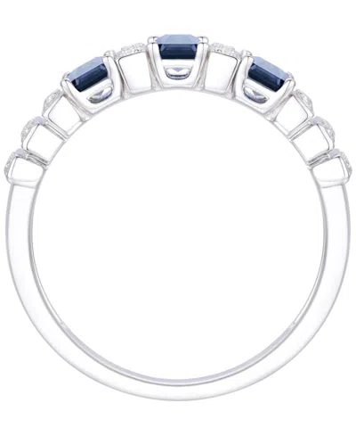 Macy's Gemstone And Diamond Ring (1/6 Ct. T.w.) In 14k Gold And White Gold In Metallic