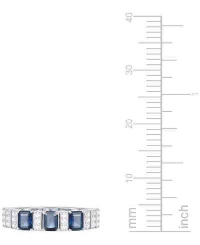 Macy's Gemstone And Diamond Ring (1/6 Ct. T.w.) In 14k Gold And White Gold In Metallic