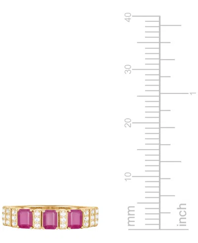 Macy's Gemstone And Diamond Ring (1/6 Ct. T.w.) In 14k Gold And White Gold In Gold