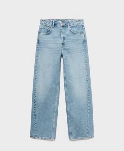 Mango Women's Mid-rise Balloon Jeans In Blue