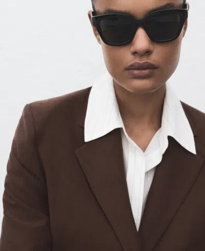 Mango Women's Lyocell Suit Jacket In Brown