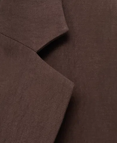 Mango Women's Lyocell Suit Jacket In Brown