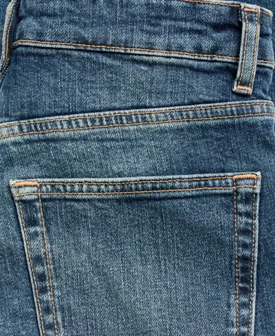 Mango Claudia Slim-fit Cropped Jeans Dark Blue In Blue