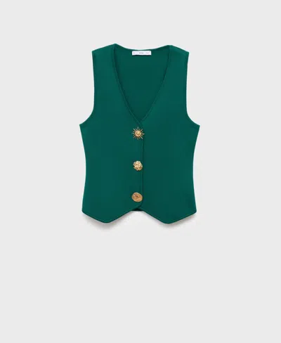 Mango Women's Jewel Buttons Knitted Vest In Multi