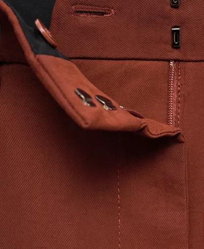 Mango Women's Modal Straight-fit Pants In Brown
