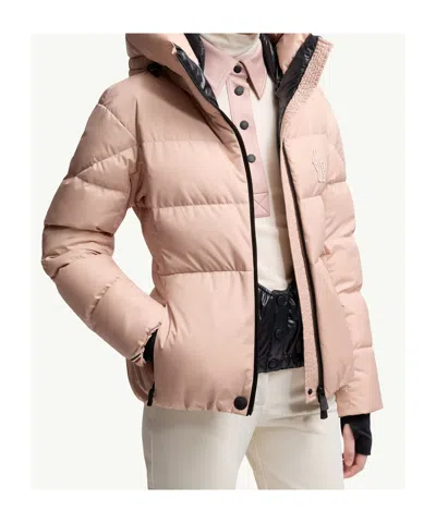 Moncler Grenoble Buckled Waist Padded Jacket In Pink