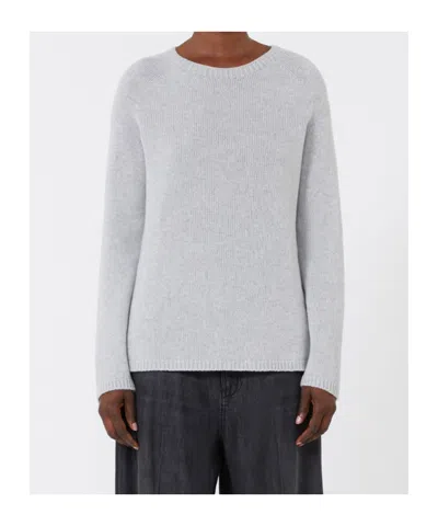 Max Mara Comfortable Wool And Cashmere Sweater In Gray