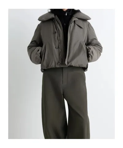 Lemaire Women Brown Water-repellent Puffer Blouson In Brown