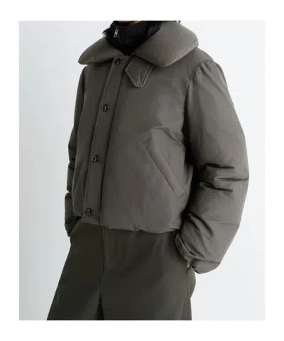 Lemaire Women Brown Water-repellent Puffer Blouson In Brown