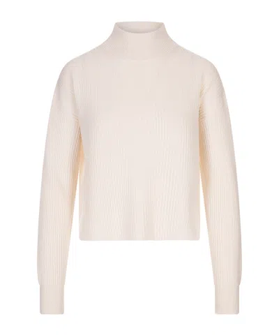 Max Mara Fufy Ribbed Wool And Cashmere Sweater In White